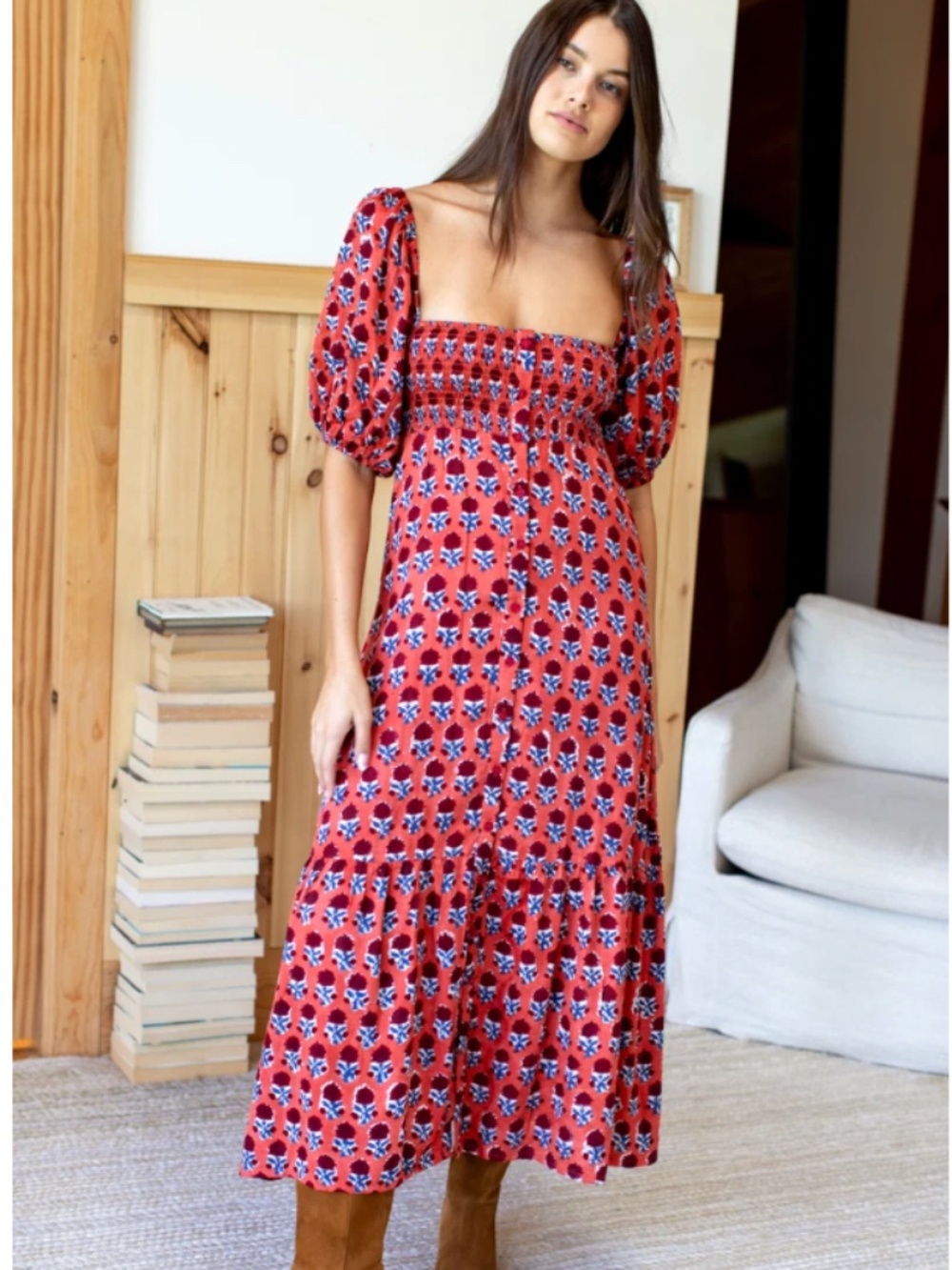 Emerson Fry Santiago 3 Maxi Dress Carmen Flowers Women's Size XS/S Floral (H)